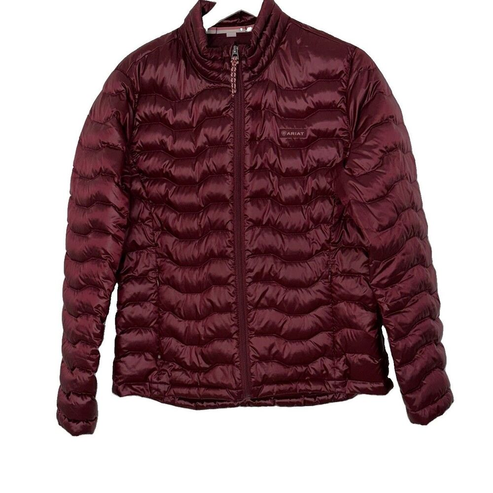Ariat AriatTEK Women's Purple Down Puffer Jacket Full Zip Quilted Large